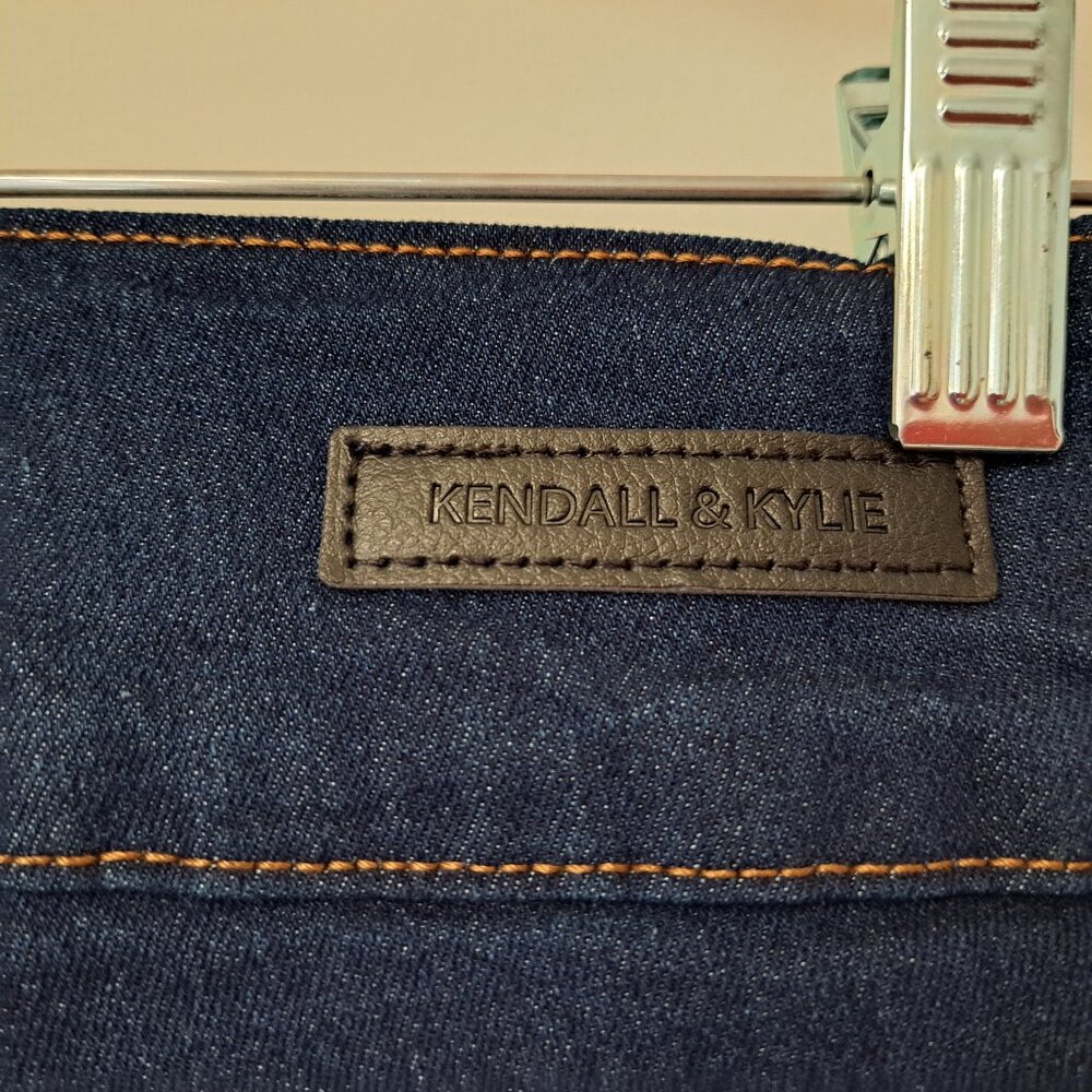 Kendall & Kylie Kompact Mid-Rise Juniors Skinny Jeans Dark Blue Size 1/2… - Picture 10 of 14